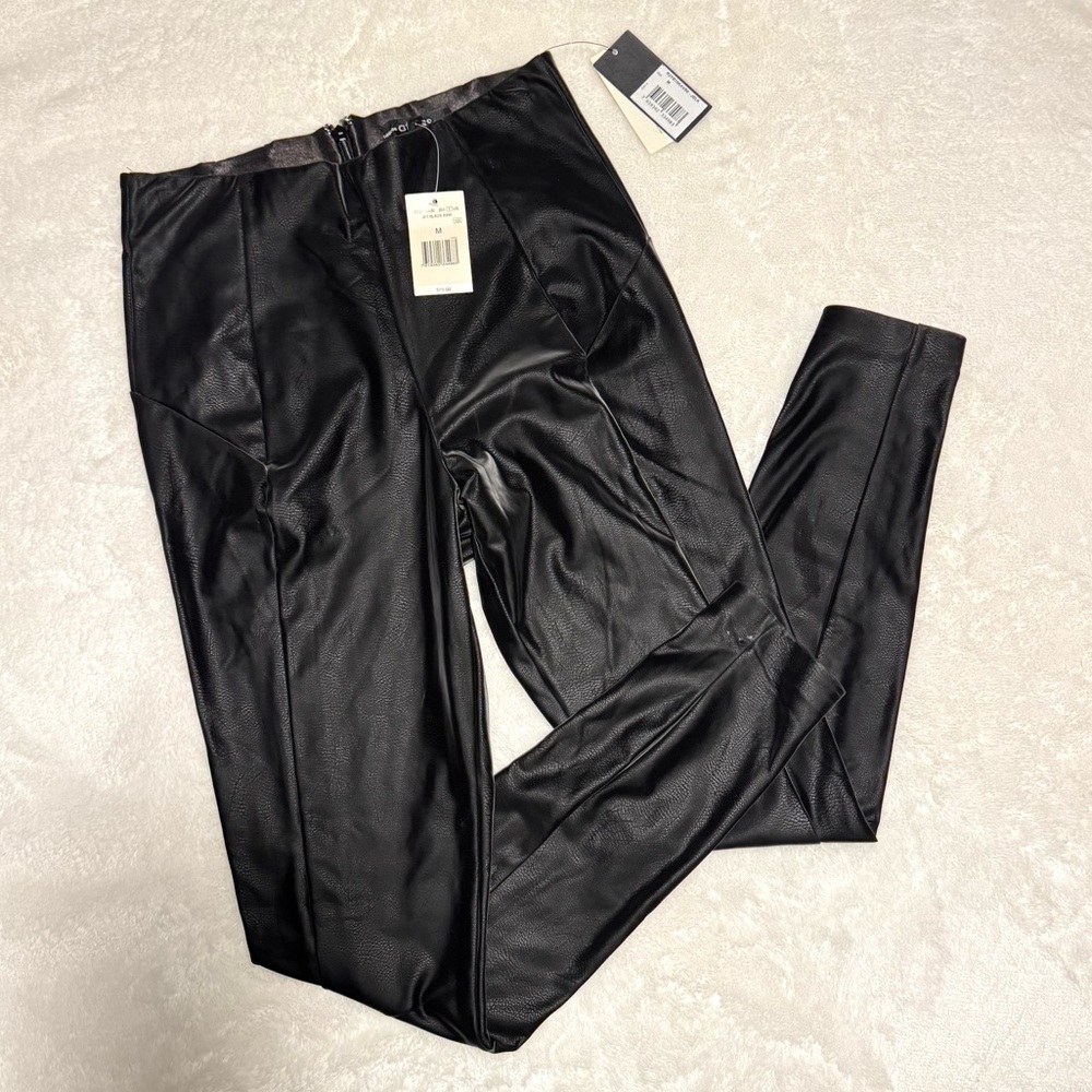 GUESS Black Faux Leather High Rise Legging Pants NWT Women’s Medium